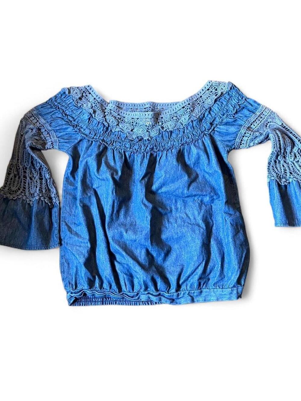 Women's Blue and Navy Blous